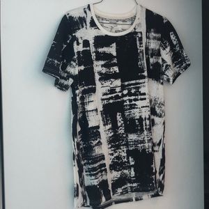 Robert Geller Brush Tee - Black and white